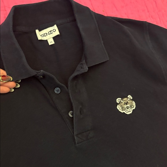 Kenzo Navy Polo with Embroidered Patch, M - Picture 2 of 7